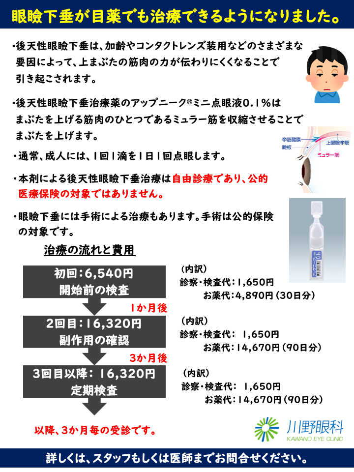 眼瞼下垂治療薬（アップニーク®ミニ）について